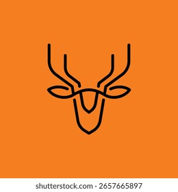 Logotipo moderno abstracto del Vector del ciervo