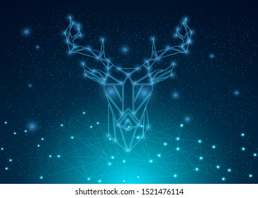 deer vector animal geometry illustration