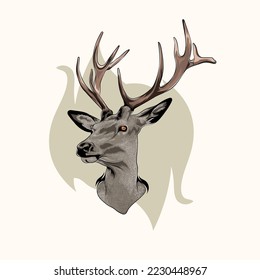 deer vector art design  illustration