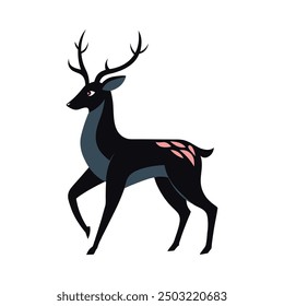 Deer vector art illustration isolated 