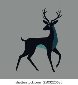 Deer vector art illustration isolated 