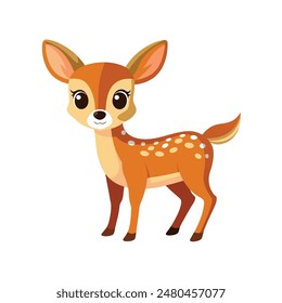 Deer vector art illustration white background