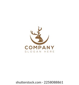 Deer vector art logo design