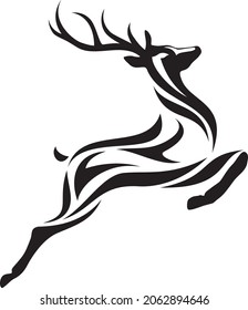 Deer. Vector art. Stylized drawing.