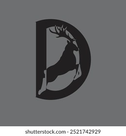 deer vector D png black