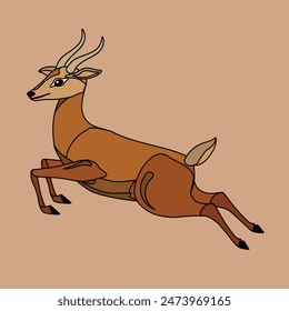 Deer Vector Design Cartoon style 