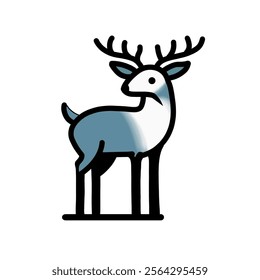 deer vector design illustration, deer icon, deer logo, deer sticker, animal design, great as a sticker.