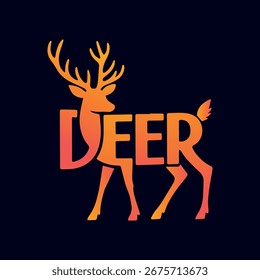 Deer Vector Design Silhoutte Kategorie