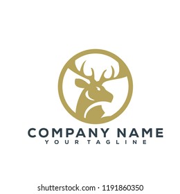 Deer Vector Graphic Template Download Modern