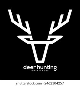 deer vector for hunting logo company