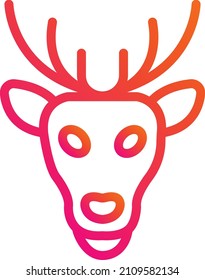Ilustración de diseño de iconos de vectores de ciervo