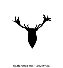 Icono vectorial de ciervo. Signo de ilustración de Elk. símbolo de cuernos. logotipo de caza.