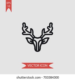 Deer vector icon illustration symbol