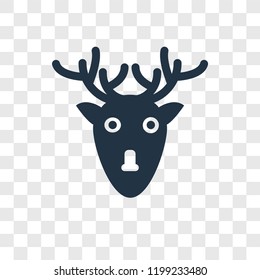 Deer vector icon isolated on transparent background, Deer transparency logo concept