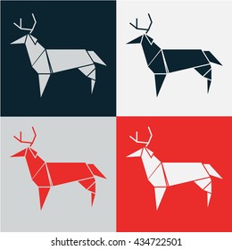Deer vector icon. logo. abstraction