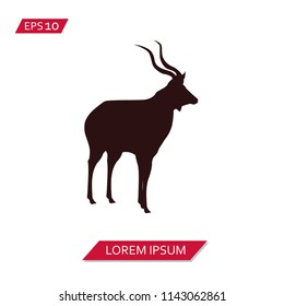 deer vector icon symbol