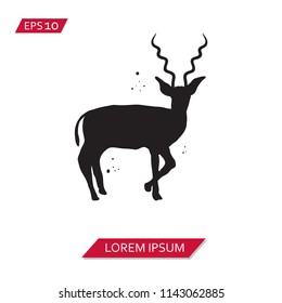 deer vector icon symbol