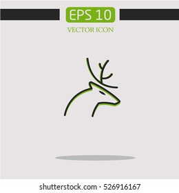 Deer vector icon. symbol hipsters