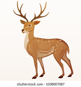 Deer vector illustration.