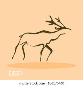 Deer - vector illustration 