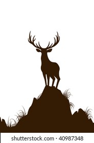 10,381 Deer mountains silhouette Images, Stock Photos & Vectors ...