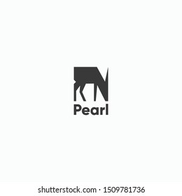 deer vector illustration in boxshape