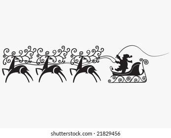 Deer vector illustration, a christmas elements for design.