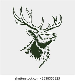 Deer Vector Illustration Design Logo