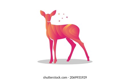 deer vector illustration design template. Suitable for Creative Industries, Multimedia, Entertainment, Education, Shops, and other related businesses