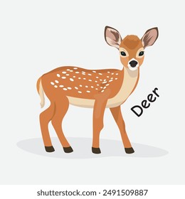 Deer Vector Illustration: Graceful Forest Animal