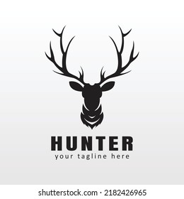 deer vector illustration. deer hunter icon.