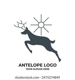 Deer vector illustration icon isolated
