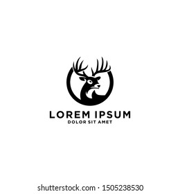 Deer vector illustration logo design template icon