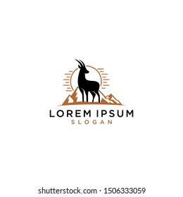 Deer vector illustration logo design template icon