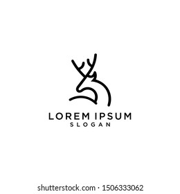 Deer vector illustration logo design template icon