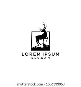 Deer vector illustration logo design template icon