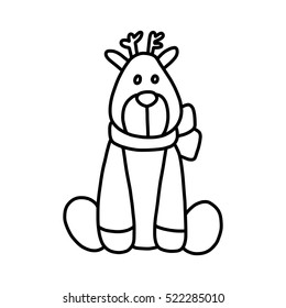 Deer vector illustration, scarf