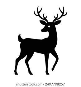 Deer vector illustration deer silhouette design animal 