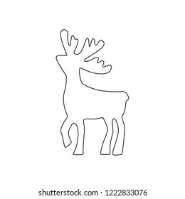 deer vector illustration. Deer silhouette icon isolated on white background.