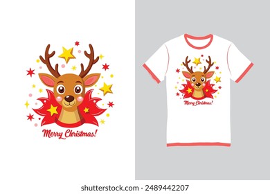 Deer Vector Illustration T-shirt Design