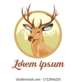 Deer Vector Logo Business design graphic style