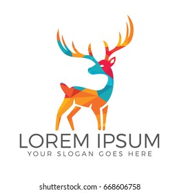 Deer vector vector logo design.