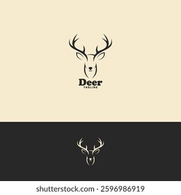 Deer vector Logo design template