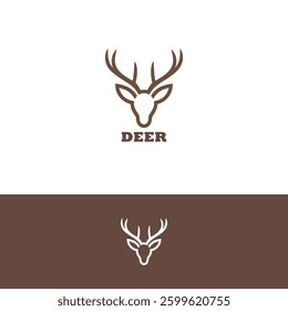 Deer vector logo design template