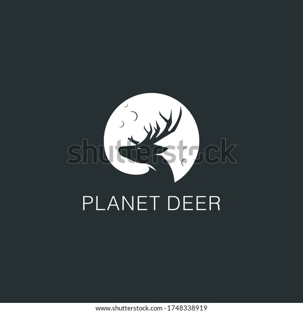 Deer vector logo design\
wild animal 