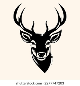 Deer vector for logo or icon, drawing Elegant minimalist style,abstract style Illustration