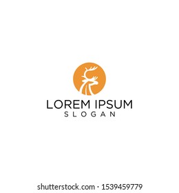 Deer vector logo Modern abstract concept