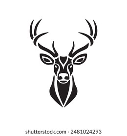 deer vector logo silhouette design template 