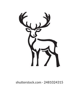 Deer Vektorgrafik Logo Silhouette Design Vorlage 