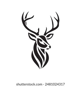 deer vector logo silhouette design template 